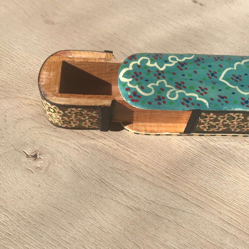 Beautiful handmade wooden sliding case